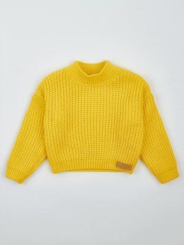 Детская вязанная кофта для малышей желтая 3&ndash;6 міс. (62&ndash;68 см) 6050K38 фото