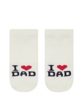 Носки молочные для младенцев "I love dad" ТМ Karatepe 0-6 міс. 5018N31 фото