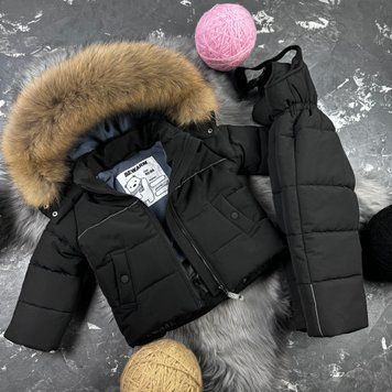 Детский зимний раздельный комбинезон Umka Black BEWARM 12&ndash;18 міс. (80&ndash;86 см) 5060B фото