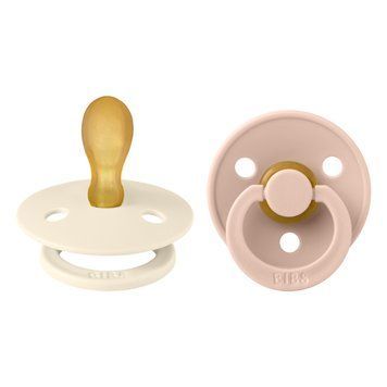 Пустушка BIBS Colour Latex Symmetrical (симетрична) &ndash; Ivory/Blush (2 в упаковці) 0-6 міс. 2121417 фото