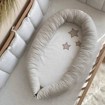 Кокон Stars поплин/вафля мокко TM MSonya Розмір 90*65, спальне місце 65*30 см. 50136388 фото