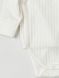 Комплект для немовлят білий "Ажур" (боді, повзунки та шапочка-вузлик) 0&ndash;1 міс. (50&ndash;56 см) 4039S31 фото 3