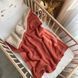 Плед бавовна Teddy Рогожка теракот, 80х100 +/- 2 см TM MSonya Розмір 100х80 см 9377548 фото 2