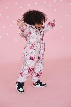 Демисезонный комбинезон детский "Цветы на бежевом" Decoza Moms 6&ndash;7 років (116&ndash;122 см) demik-OP032-3760 фото
