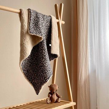 Плед дитячий муслін на хутрі Teddy "Леопард" 80х100, TM MSonya Розмір 100х80 см 5160053 фото