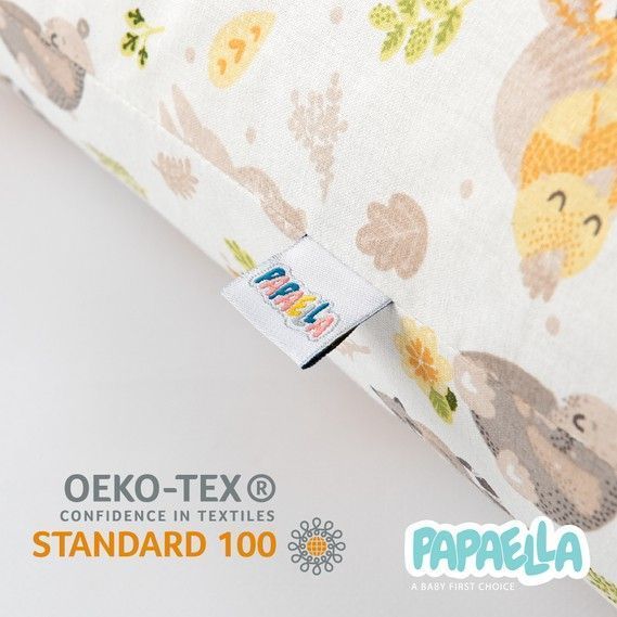 Бортик валики 2 шт. захисні у дитяче ліжечко ТM PAPAELLA 60х15 см, 120х15 см, бавовна. обіймашки/смужка сіра Розміри 60х15 см та 120х15 см 8-34533*005 фото