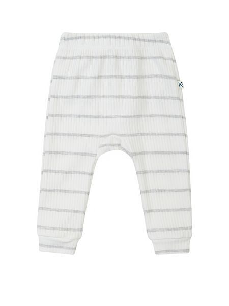 Набір для немовлят молочний у сіру смужку, 2 шт: боді з кор. рук. на ґудзиках та штанці 1&ndash;3 міс. (56-62 см) 6007S31 фото