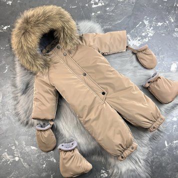Дитячий зимовий комбінезон для малюків Kodiaq суцільний Kapuchyno BEWARM 3&ndash;6 міс. (62&ndash;68 см) 5080Cf фото