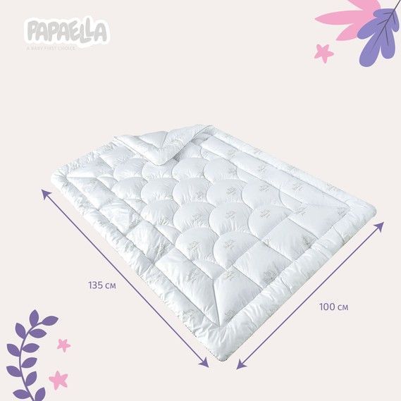 Ковдра дитяча у ліжечко Super Soft ТM PAPAELLA 100х135 см, аналог лебединого пуху Розмір 100х135 см 8-11863 фото