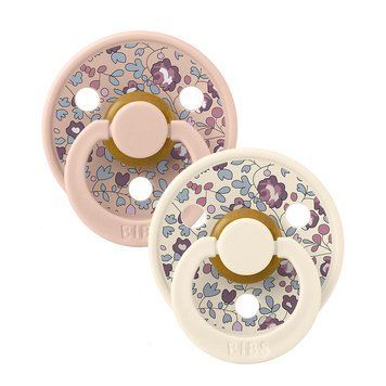 Набір пустушок BIBS x Liberty Colour Latex Round (кругла) &ndash; Eloise Blush / Ivory Mix (2 в упаковці) 0-6 міс. 11011102 фото