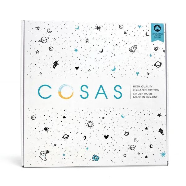Дитяча постільна білизна в ліжечко STARS CS6 Підковдра: 110х140 см Наволочка: 40х60 см Простирадло на резинці: 60х120х12 см StarsClearGreyBeige_84Qua фото