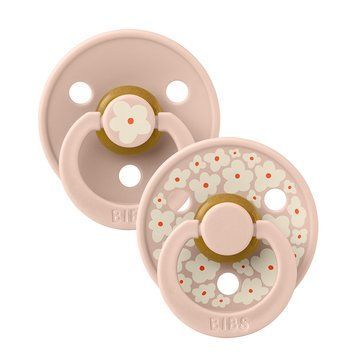 Набір пустушок Studio Colour Latex Round (кругла) Jasmine &ndash; Blush (2 в упаковці) BIBS 0-6 міс. 11017103 фото
