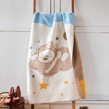 Плед детский хлопок BABY ТM PAPAELLA 90х120 см. мишка соня Розмір 90х120 см 8-29918*012 фото