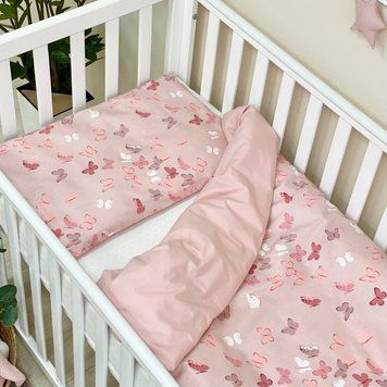 Постельное белье детское Baby Dream Бабочки TM MSonya Підковдра на блискавці, 110 Х 90 см Наволочка, 40 Х 60 см Простирадло на гумці, 120 Х 60 см. 0303222 фото