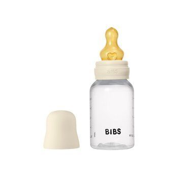 Дитяча пляшечка BIBS Baby Bottle Round Latex 150 мл Slow Flow (повільний потік) 150 мл. 5016216 фото