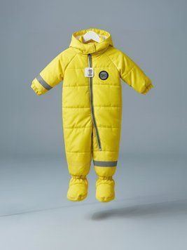 Детский демисезонный комбинезон для малышей желтый, OMO 6-9 міс. (68-74 см) 17004 фото