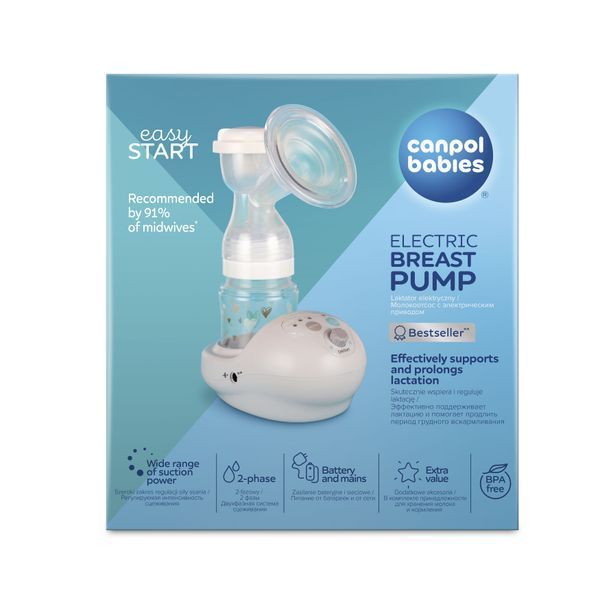 Електричний молоковідсмоктувач EasyStart, Canpol babies Електричний 12/201 фото