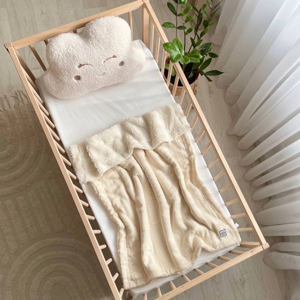 Плед дитячий мусліновий teddy крем, TM MSonya Розмір 100х80 см 5162302 фото