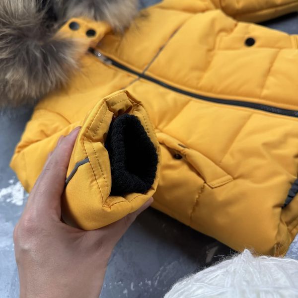 Дитячий зимовий роздільний комбінезон Umka Yellow-black BEWARM 12&ndash;18 міс. (80&ndash;86 см) 5060YB фото