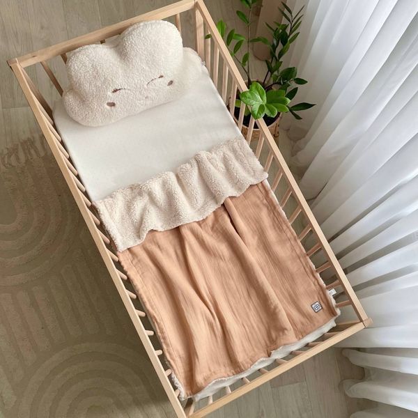 Плед дитячий мусліновий teddy бежевий, TM MSonya Розмір 100х80 см 5162341 фото
