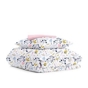 Детское постельное белье в кроватку FLOWERS Підковдра: 110х140 см Наволочка: 40х60 см Простирадло на резинці: 60х120х12 см BushRose_DotsRose_140 фото
