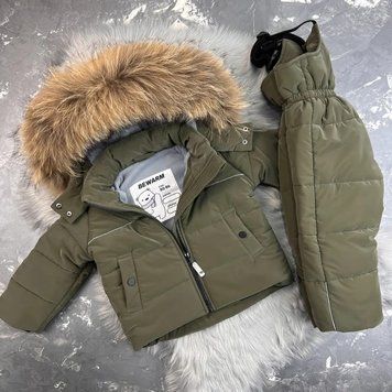 Детский зимний раздельный комбинезон Umka khaki BEWARM 12&ndash;18 міс. (80&ndash;86 см) 5060H фото